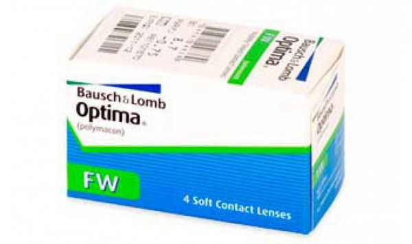 Лінза контактна м'яка біла "Optima", Bausch and Lomb USA 4 шт.  фото 