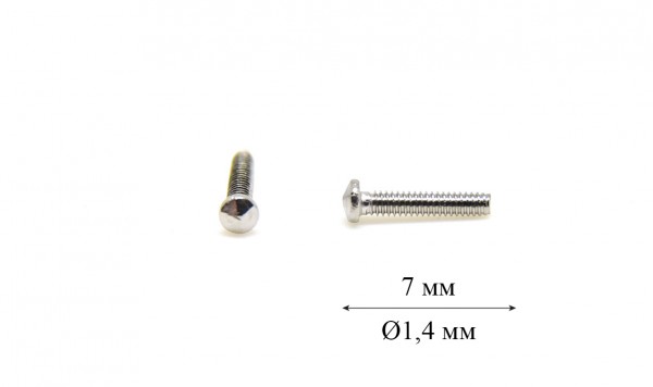 Гвинт для б/о оправи Ø1,4 мм довжина 7,0 мм (грань)  фото 