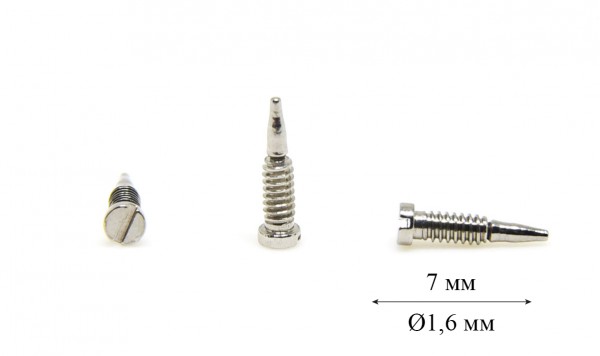 Гвинт напрямний для флекси (-) Ø1,6 мм довжина 7,0 мм (сірий)  фото 