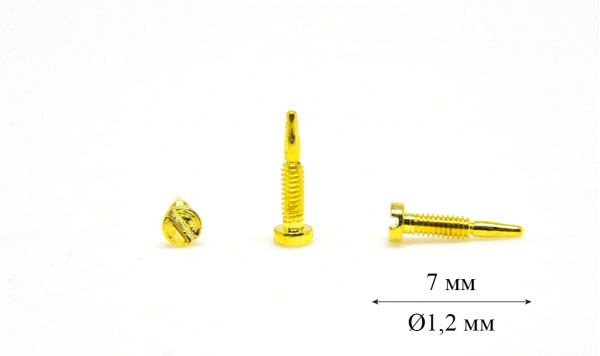 Гвинт напрямний для флекси Ø 1,2 довжина 7,0мм (жовтий) (Оптика)  фото 