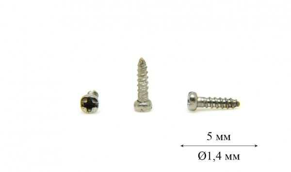 Гвинт саморіз Ø1,4 мм довжина 5,0 мм  фото 