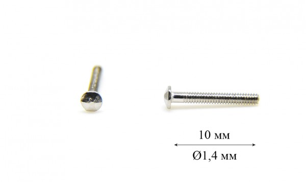 Гвинт для б/о оправи Ø1,4 мм довжина 10,0 мм (грань)  фото 
