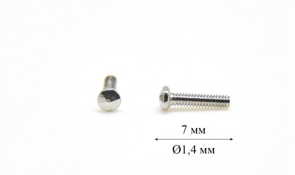 Гвинт для б/о оправи Ø1,4 мм довжина 6,0 мм (грань)  фото 