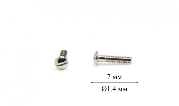 Гвинт для б/о оправи та окулярів Ø1,4 мм довжина 7 мм (-), Оптика  фото 