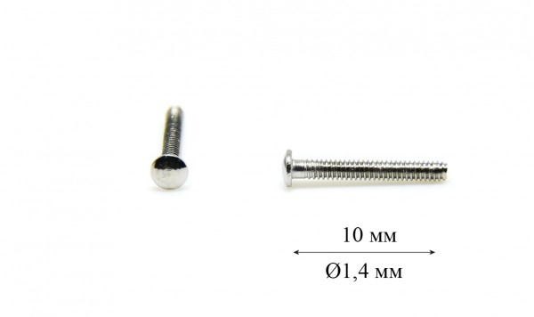 Гвинт для б/в оправи та окулярів Ø1,4мм довжина 10,0мм (круглий), Оптика  фото 