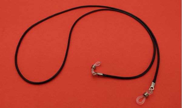 Шнурок текстильний із силіконом Чорний (Упаковка 12шт)  фото 