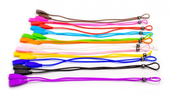 Шнурок силіконовий 2523 квадратний із затискачем  фото 