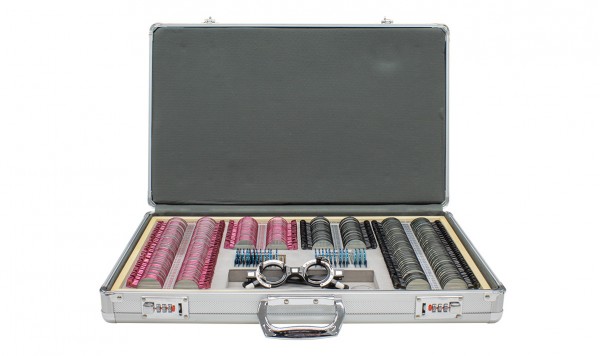 Набір пробних лінз для офтальмології JSC-266-A (266 шт. лінз) мет. кольор. обідок  фото 