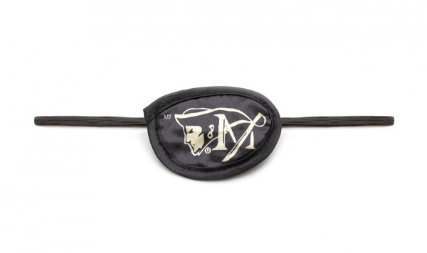 Повязка на глаз №4 ПИРАТ (черная с резинкой)  фото 