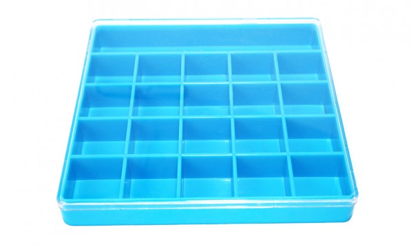 Коробка під гвинт пластикова із кришкою синя  фото 