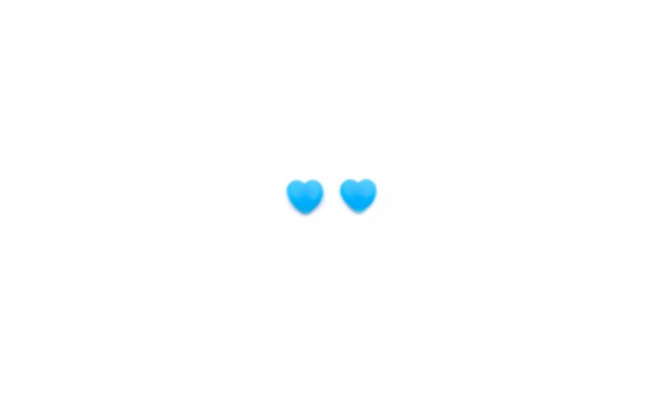 Стоппер силиконовый сердце (голубой)  фото 