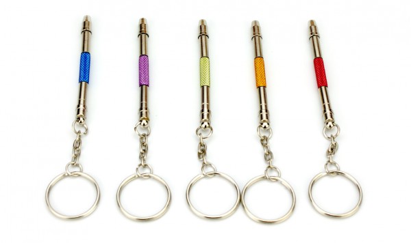 Отвертка-брелок многофункциональная  цветная (микс)  фото 