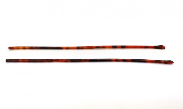 Наконечники пластиковые на металлический заушник тигровый (12см)  фото 