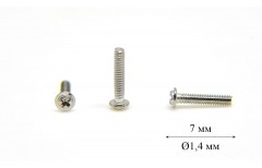 Гвинт для б/в оправи та окулярів Ø1,4 мм довжина 7 мм (+), Оптика
