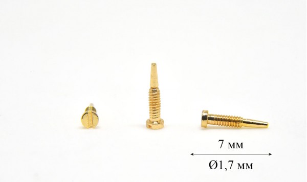 Гвинт направляючий для флекси Ø1,7 довжина 7,0 мм (жовтий)  фото 