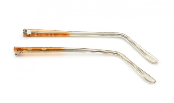 Заушник пластиковый цветной узкий с двойным шарниром (гнутый)  фото 