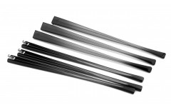 Завушник пластиковий чорний широкий із одинарним шарніром