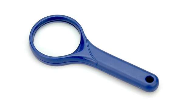 Лупа пластикова кольорова 80621 (лінза скло)  фото 