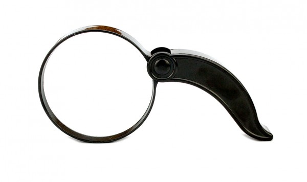 Лупа пластикова зі складною ручкою Ø 75 (лінза скло)  фото 