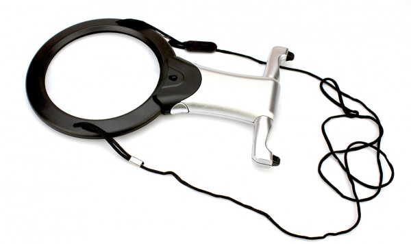 Лупа пластикова 11B-1 з підсвічуванням  фото 