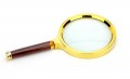 Лупа пластикова золото (лінза скло) 90мм