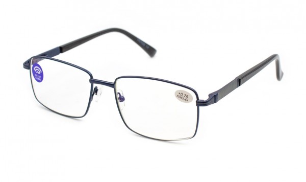 Окуляри Verse 23138-C3 Blue blocker в металевій оправі  фото 