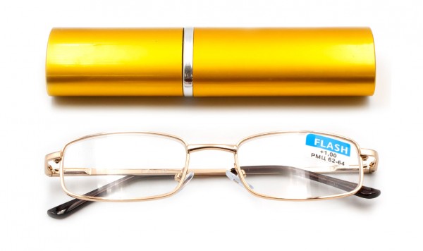 Окуляри Flash 9500-J01 у металевій оправі у футлярі  фото 