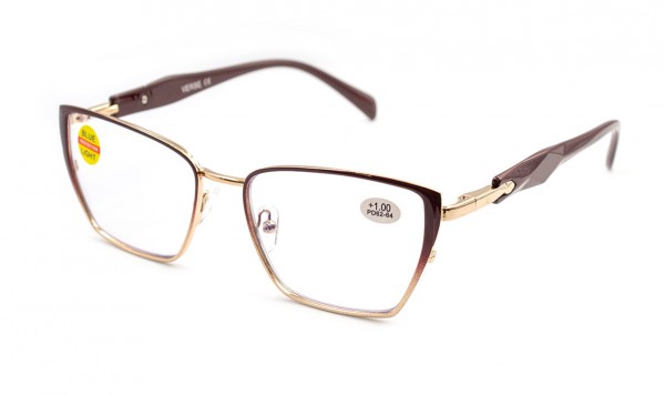 Окуляри Verse 25013-C3 Blue Blocker у металевій оправі  фото 