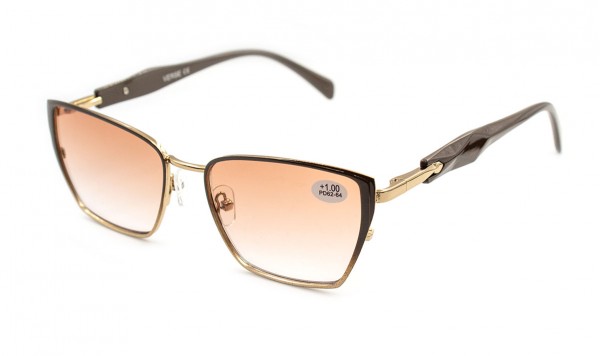 Окуляри Verse 25013-C2 тоновані у металевій оправі  фото 