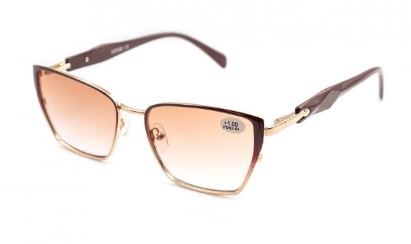 Окуляри Verse 25013-C3 тоновані у металевій оправі  фото 